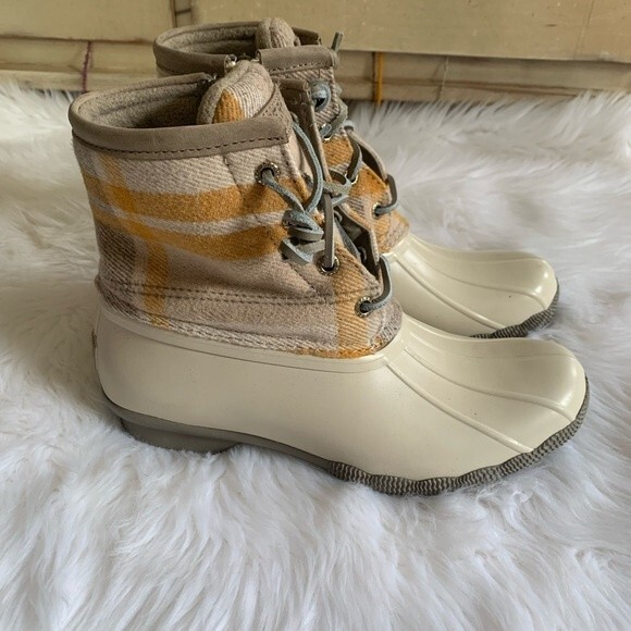 Sperry plaid wool Duckboots Size 6.5 - Picture 3 of 8